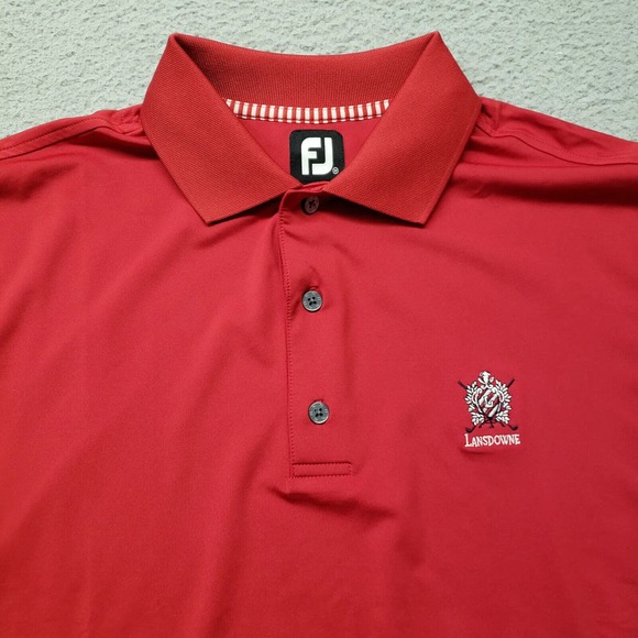 FootJoy FJ‎ Shirt Mens Medium Red Short Sleeve Golf Outdoors Sports Logo - Picture 2 of 15